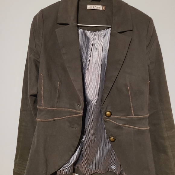 Lost & Found Women's Grey Blazer - Picture 3 of 11